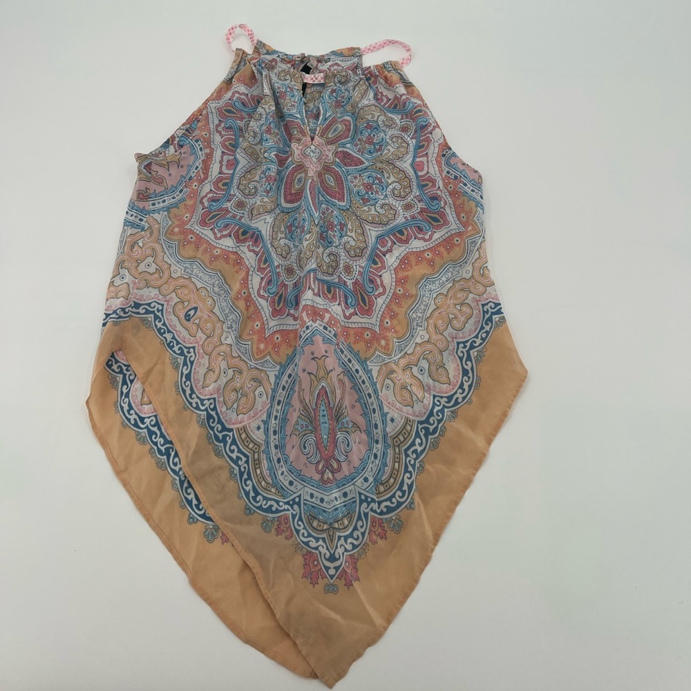 Womans Robert graham silk triangle top size large
